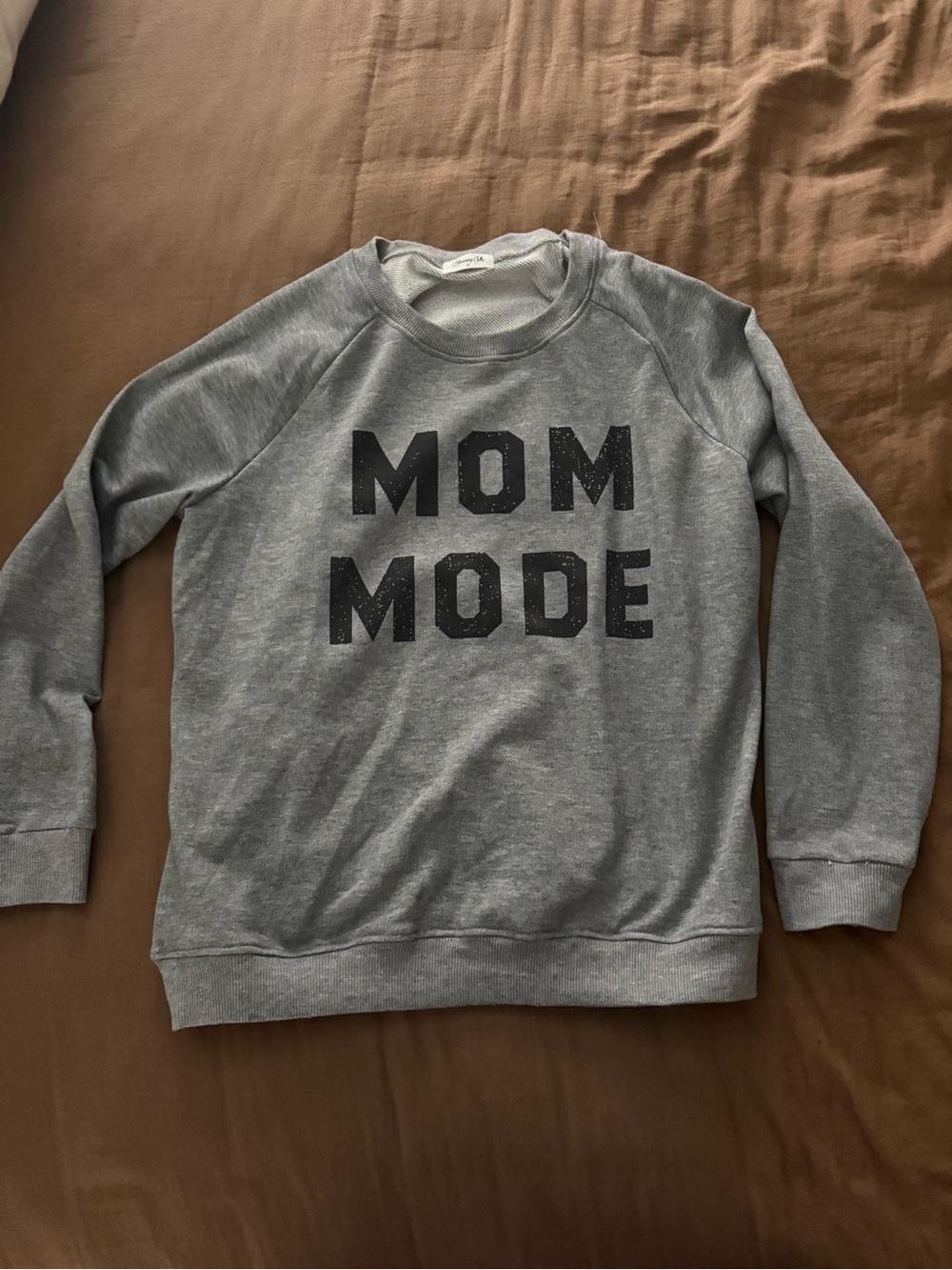 Mom Mode Gray Crewneck Sweatshirt